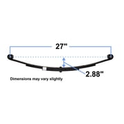 2,000 Pound Adjustable Trailer Axle Kit with 4-Bolt Hubs