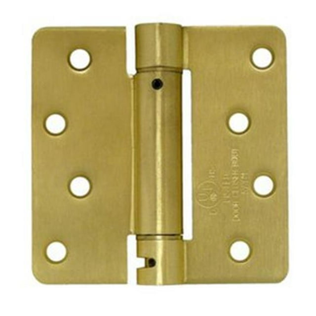 4 x 4 x 0.25 in. Steel Spring Hinge, Antique Nickel