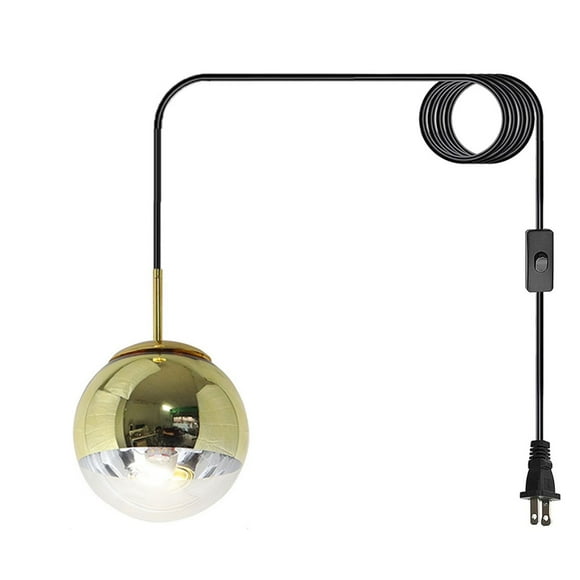 Rattan Light Fixtures Ceiling Hanging Modern Minimalist Glass Kitchen Island Glass Gold Seeded Glass Pendant Light Plug In Chandelier Lighting With Long Cord