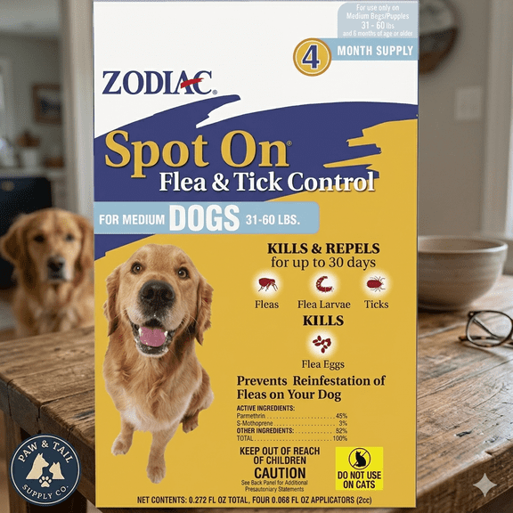 ZOD SPOT ON DOG 4PK 31-60LB 24