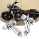thumbnail image 3 of 1 par de estriberas de pasajero Kit de montaje de horquilla para Softail 2000-2006 Plata, 3 of 5