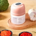 thumbnail image 4 of MERILER Electric Garlic Masher - 250ml Household Food Processor for Chopping Vegetables, Ginger, Chili, Fruit, Meat, etc. (1x Garlic Masher, 1x USB Charging Cable, 1x Manual), 4 of 7