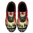 thumbnail image 2 of Remembrance Day Canada LeStWe Forget Canadian Shoes Sneakers Black Size 11.5, 2 of 7
