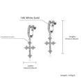 thumbnail image 5 of Men's Punk Cross 14K White Gold Earrings for Women Men Classic Shiny Rhinestone Ear Buckle Earring Fashion Hiphop Party Jewelry, 5 of 6