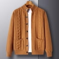 thumbnail image 4 of Young And Middle-aged Thick Knit Cardigan Retro Jacquard Loose-fitting Sweater Jacket, 4 of 9