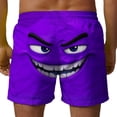 thumbnail image 3 of Mens Big&Tall Novelty Swim Trunks Funny Print Beach Shorts Beachwear,S,Purple, 3 of 5