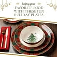 thumbnail image 5 of Spode Christmas Tree Tartan Dinner Plate (Set of 4) - 10.5" Festive Holiday Tableware, Colorful Christmas Dishes Tartan Plaid Border, Fine Earthenware, Microwave & Dishwasher Safe Decorative Plate, 5 of 7