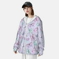 thumbnail image 5 of Gaeub Purple Butterfly Men's and Women's UPF 50+ Long-Sleeved Sun Protection Clothing, Fishing Shirt Long Sleeve Zip - 3X-Large, 5 of 9