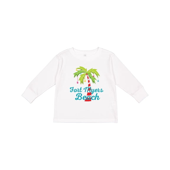 Inktastic Fort Myers Beach Florida Christmas Vacation Girls Long Sleeve Toddler T-Shirt