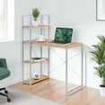 thumbnail image 2 of Designs2Go Office Work Station with Shelves in Off White Light Oak, 2 of 7