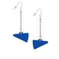 thumbnail image 2 of Delight Jewelry Acrylic 1.25" Royal Blue Megaphone - Silver-tone Long Sparkle Dangle French Earrings, 2 of 4