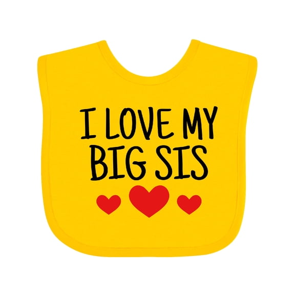 Inktastic I Love My Big Sis Boys or Girls Baby Bib