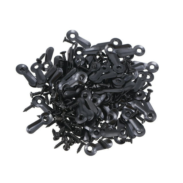 100 Pcs Kit de Suspension pour Photos Crochets Clous Vis et Cadres (Noir)