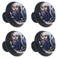 thumbnail image 2 of 4 Pcs Cartoon Owl Knobs for Kitchen Cabinet Cupboard Dresser Bookcase Drawer Pulls Handles Round Home Decor, 2 of 8