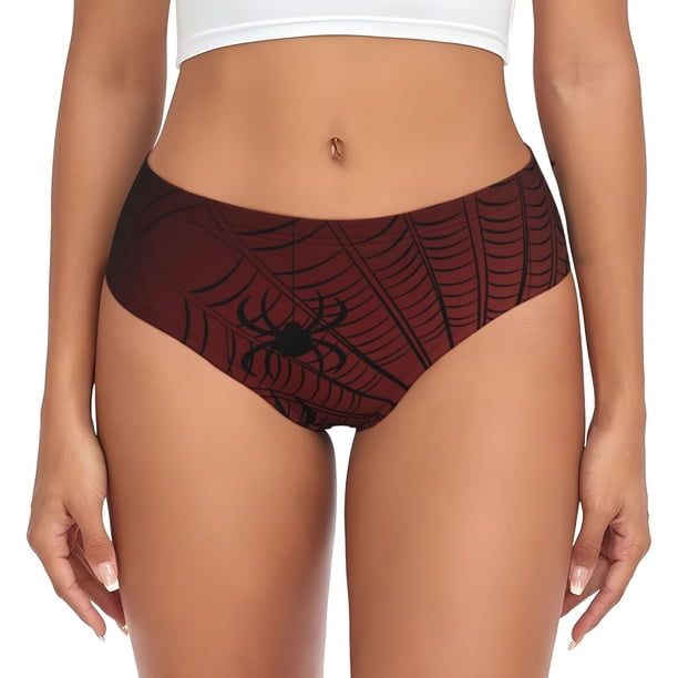 Fotbe Spiders On A Web Calzones Estampados para Mujer – Ropa Interior de Algodón, Cómoda, Suave y Elástica-Medium