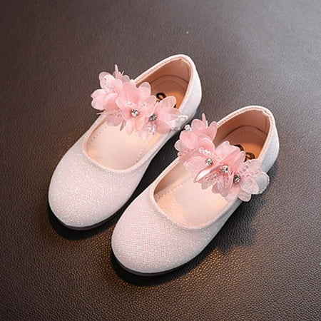 

Fashion Baby Girls Walking Shoes Kids PU leather Big Flower Princess Shoes Party Wedding Baby Girls Soft Bottom Dancing Shoes