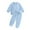 Blue, variant on ZCFZJW Toddler Baby Boy Girl Tracksuits Spring Trendy Clothes Set Long Sleeve Crewneck Sweatshirt Top Casual Pants Outfit Sweatsuit Gray 12-24 Months