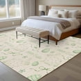 thumbnail image 4 of 5'x7' Area Rugs for Living Room Bedroom, Sage Green Easter Washable Rug Carpet Runner Indoor Outdoor, Spring Vintage Bunny Eggs on Linen Non Slip Floor Mats Area Rug for Kitchen, Nursery, 4 of 8