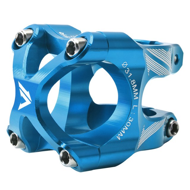 Aleación de aluminio 31,8 mm manillar de bicicleta de montaña vástago vertical CNC 0 grados vástago corto