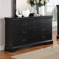 thumbnail image 5 of Transitional Gorgeous Bedroom Furniture Black Twin Size bed Dresser Mirror Nightstand 4pc Set Curved Panel Sleigh Bed HB FB, 5 of 10