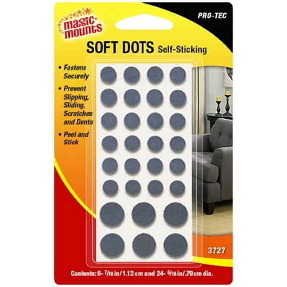 Magic Mounts Pro-Tec Soft Dots Self-Sticking variety of sizes  2 packs