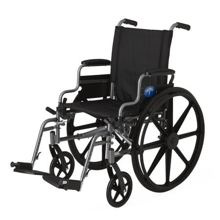Medline K4 Basic 18" Wheelchair, Swing Away Legs, Desk Length Arms