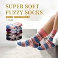 thumbnail image 6 of 5 Pairs Fuzzy Socks For Women Soft Cozy Fluffy Casual Thick Plush Comfy Sleep  Warm Winter Socks Gifts for Women, 6 of 6