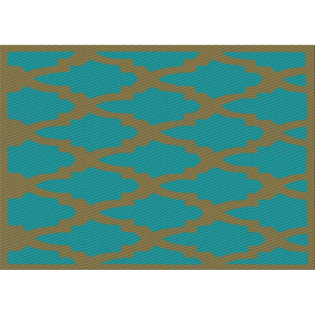 Ahgly Company Machine Washable Indoor Rectangle Transitional Dark Turquoise Green Area Rugs, 2' x 3'