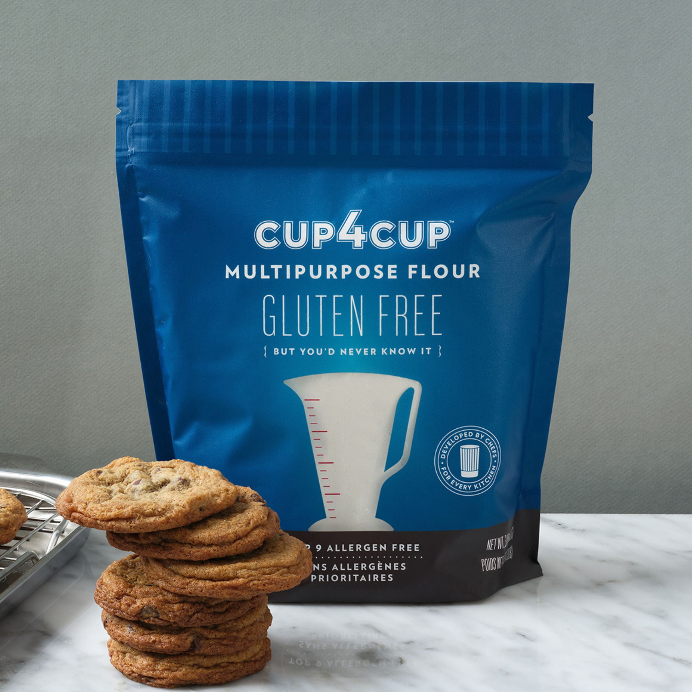 (3 pack) Cup 4 Cup Gluten Free Multipurpose Flour Blend, 3 lb Resealable Bag