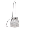 thumbnail image 2 of Women Bucket Bag Drawstring Lightweight Pleated Sweet Crossbody Bag Shopping Bag, 2 of 10