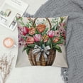 thumbnail image 2 of COMIO  Farmhouse Pillow Covers Tulip Decor Truck Tulips Basket Sweet Home Spring Pillow Covers, Cushion Case Gifts for Home Decor, 2 of 5