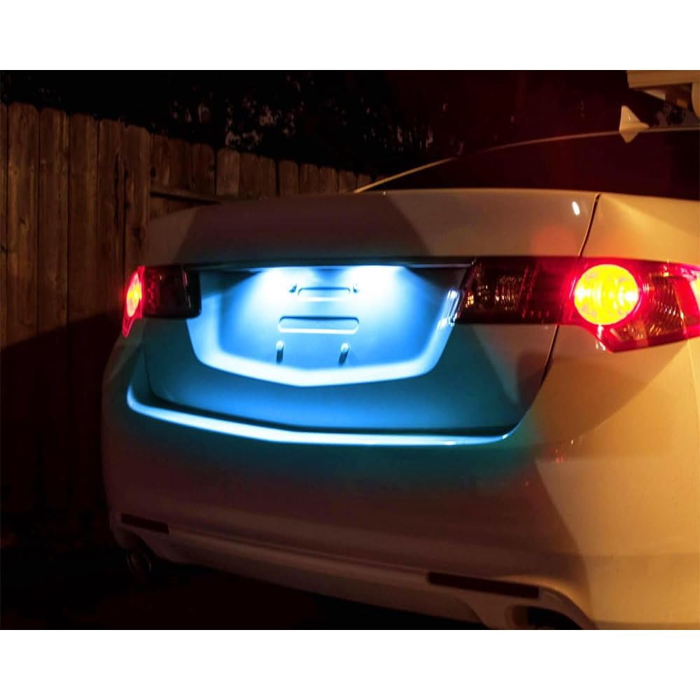 Super Bright Ice Blue Aqua Full LED License Plate Light Kit For Acura MDX RL TL TSX ILX Honda Civic Accord Odyssey