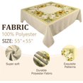 thumbnail image 4 of Sunflower Tablecloth 55x55 Inch, Table Cloth and Table Covers, Stain Resistance Polyester Table Cover for Kitchen Dining Holiday Decor, 4 of 6
