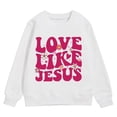 thumbnail image 5 of XEGLSBU Hoodies for Girls 14-16 Girl's Graphic Prints Sweatshirt Crewneck Long Sleeve Cute Drop Shoulder Pullover Tops White-C Size 5-6 Years, 5 of 7