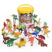 32-Pack Kids Assorted Mini Dinosaur Figure Toy Play Set, Educational and Realistic Models