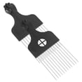 thumbnail image 3 of POPETPOP Afro Pick Comb Brown Plastic and Steel for Hair Styling Barber 2Pcs, 3 of 12