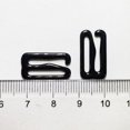 thumbnail image 3 of 100 correa deslizadores ajustador para corsé liguero bikini plata / negro Gancho de 18mmx15mm Hugo Cierres de la correa del sujetador, 3 of 6