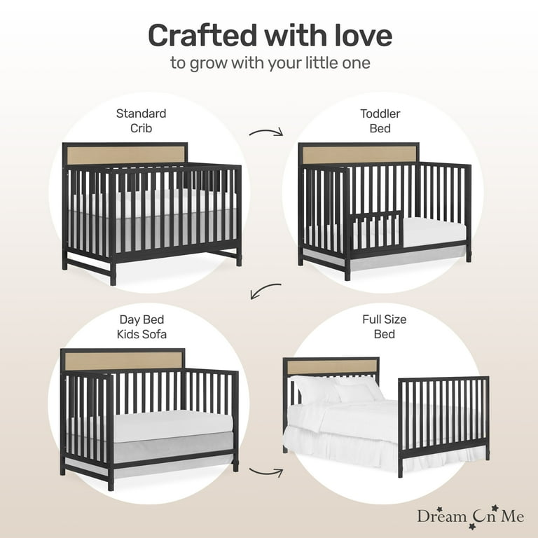 Lit Bebe Dream On Me Synergy Natural 5-in-1 Convertible Crib 657-N