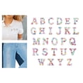 thumbnail image 6 of 26Pcs Rhinestone Letter Patches, Alphabet Patch DIY Projects, Sew on Applique Applique English Letter Patches Sew on Patches for Jacket Jeans Mixed Solid Color, 6 of 9