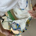 thumbnail image 2 of Bolso de mano para mujer, bolso de lona con estampado Floral sólido para libros, bolso de hombro para niñas, 2 of 6