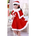 thumbnail image 6 of YunPes 3 Pieces Girls Santa Dress, Christmas Dress up Suit for Girl Kids Performance Velvet Dress Up with Belt Hat Xmas Outfit, 6 of 9