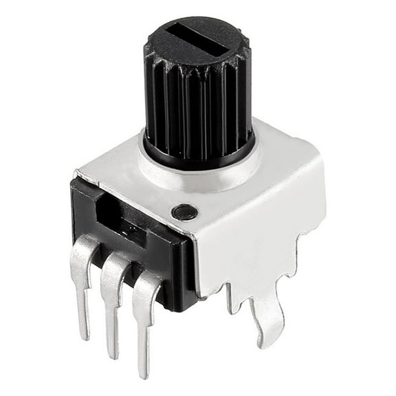 Uxcell Carbon Film Potentiometer 500K Ohm Variable Resistors Single Turn Rotary, 5pack