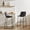 Black, variant on ZUNMOS Bar Stools Set of 2, Counter Height Bar Stools with Back, 30 Inch Armless Industrial Faux Leather Barstools with Metal Legs and Footrest for Home Office Kitchen