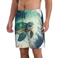 thumbnail image 2 of Naloa Watercolor Turtle5 Men's Beach Shorts, Surfing shorts, Swim trunks, Quick Dry Swim Trunks for Surfing Beach Fun - Medium, 2 of 9