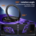thumbnail image 3 of ELEHOLD for iPhone 16 Pro Max Magnetic Case [Compatible with Mag Safe] Invisible Stand with Ring Kickstand,Military Grade Shockproof Full Protective Case,Purple, 3 of 11