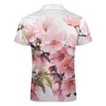 thumbnail image 5 of Cherry Blossom Pink (3) Men Zipper T-shirt Summer Casual Short Sleeve T-shirt Top, 5 of 7
