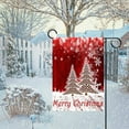 thumbnail image 4 of Merry Christmas Tree Red Garden Flag Winter Snowflake Double Sided Flags 12" x 18", Xmas Rustic Winter Snow Holiday New Year Small Garden Flag Banner Yard Outdoor Decoration Home Decor, 4 of 5