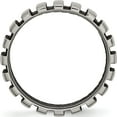 thumbnail image 2 of Titanium Polished With Black Ip-Plated Wire 6mm Band (Size 8) Made In China tb303-8, 2 of 5