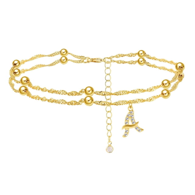 Tobillera HUOGUO Golden Beach de tamaño ajustable para mujer