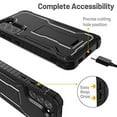 thumbnail image 4 of FITO For Samsung Galaxy S21 FE Case, Phone Case with Screen Protector and Kickstand (Black), 4 of 7